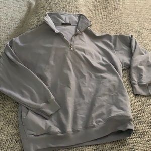 Brandy Melville light blue oversized sweatshirt with HIDDEN POCKETS